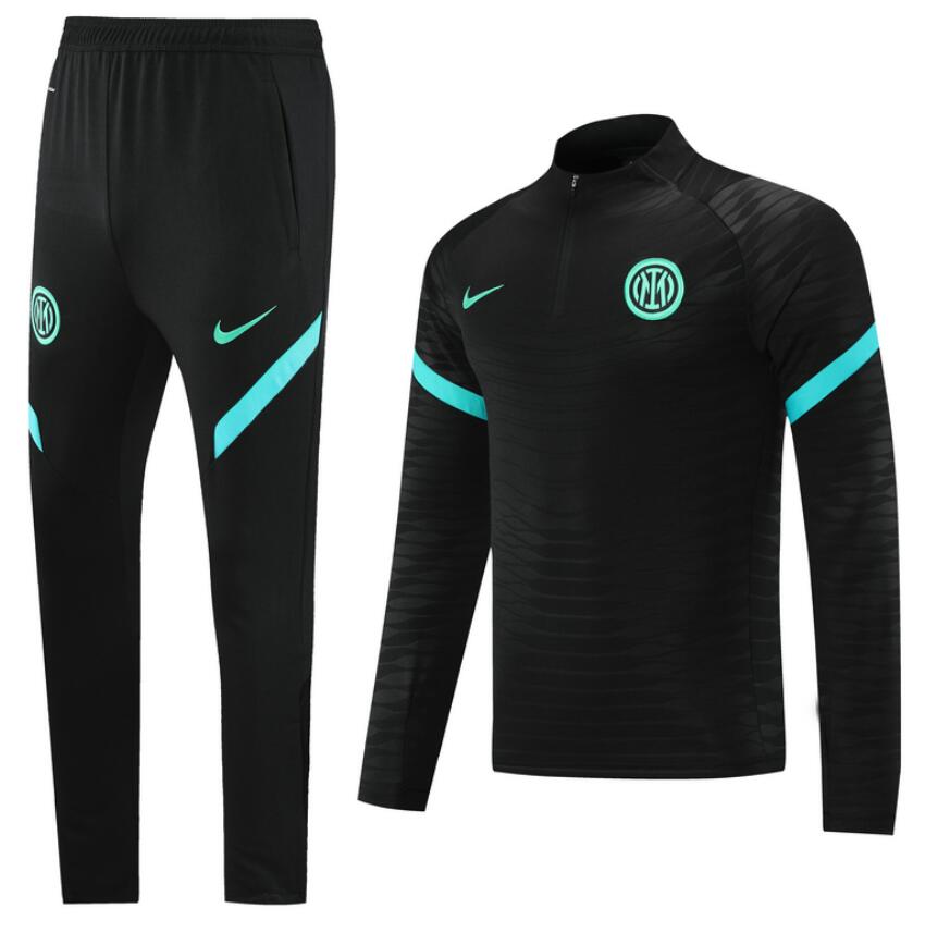 2021/22 Inter Milan Black Training Kits Sweatshirt with Pants